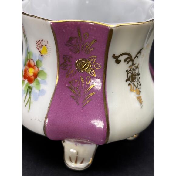 Vintage Royal Sealy 4 Footed Tea Cup Only Luster ware Gold Trim Japan - Picture 4 of 16